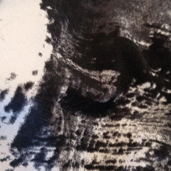 Eva Varro Gathered Tunic Dress Long Sleeve.  Scoop Neck. Absract - Picture 10 of 10